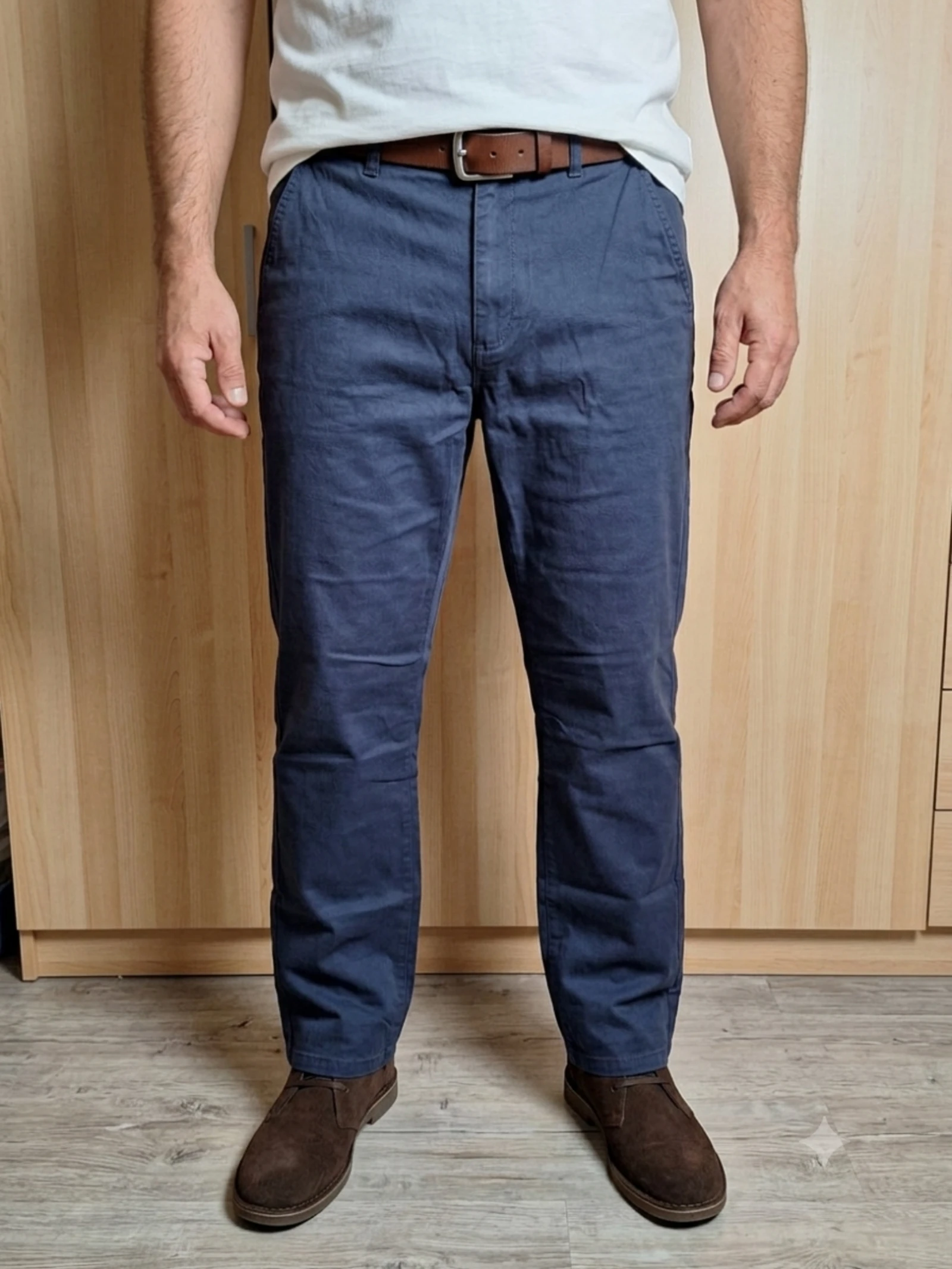 Calça chino azul marinho Atlas para homens tamanho 44 nova sem etiqueta – photo 2